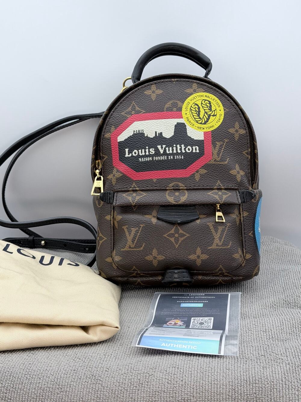 50% off 🌸 LOUIS VUITTON World Tour Palm Springs Backpack Mini Monogram ks8050🌸